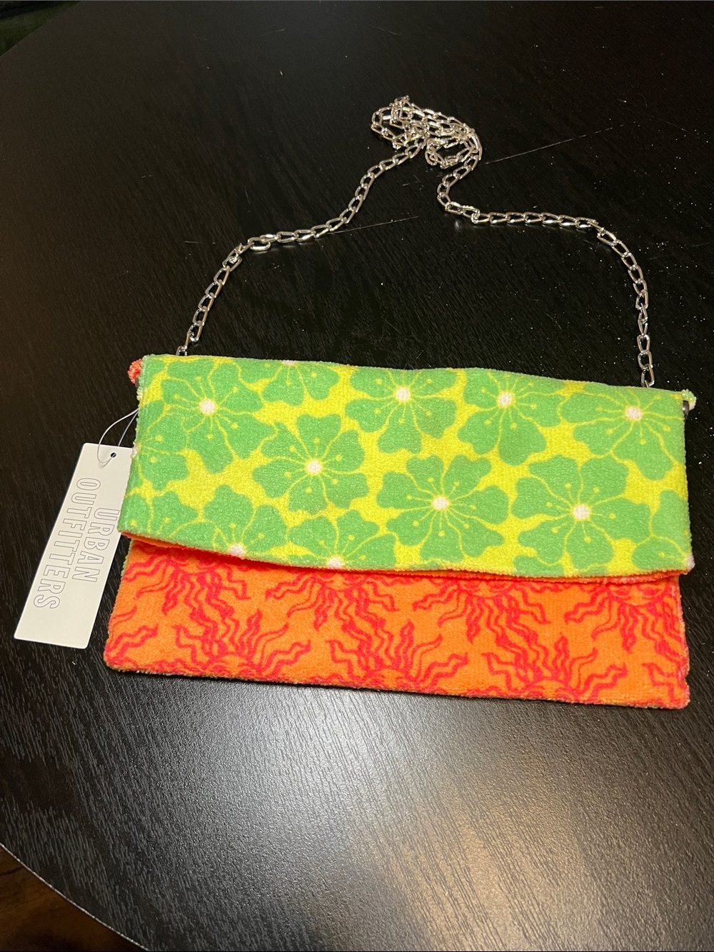 NWT Urban Outfitters Terry Cloth Crossbody Bag Sun Floral Neon Y2K Clutch